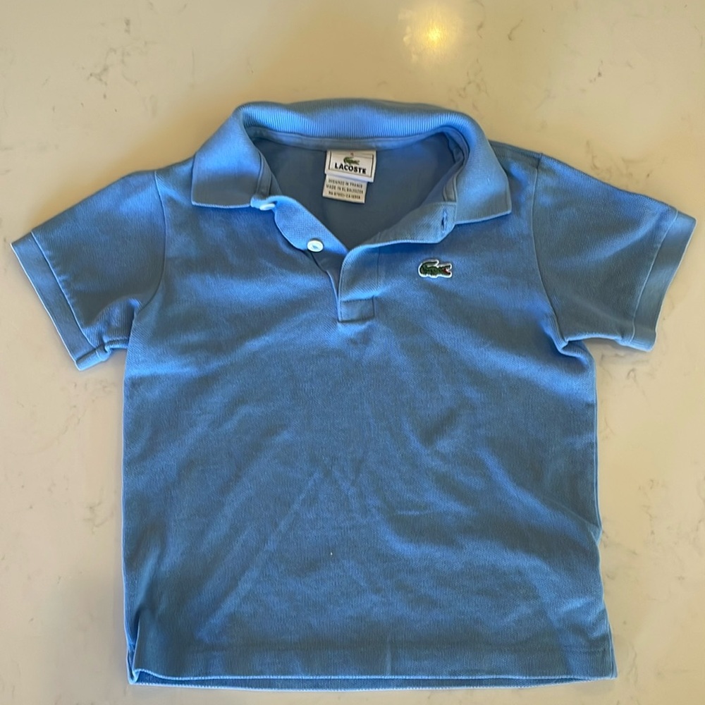 Size 6 Lacoste Light Blue Collared Shirt